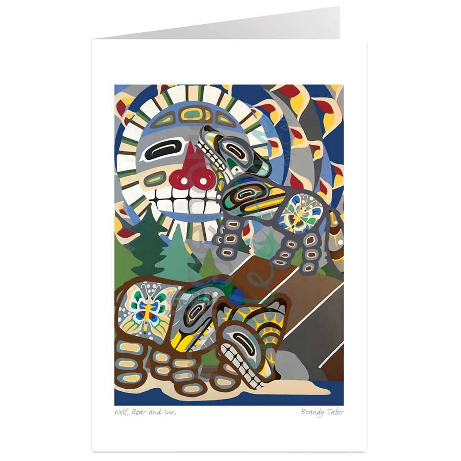 Wolf, Bear and Sun by artist Brandy Tabor