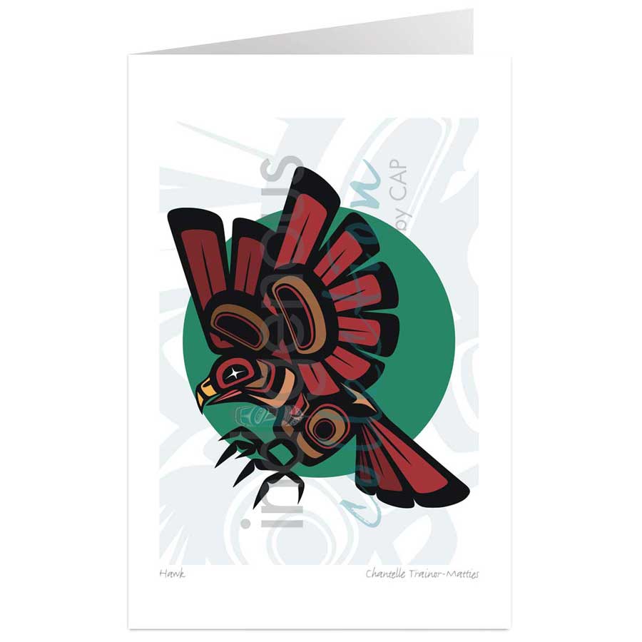 Hawk by artist Chantelle Trainor-Matties