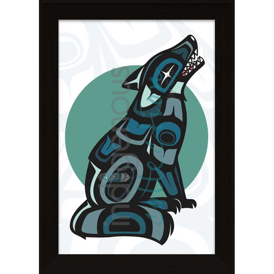 Wolf by artist Chantelle Trainor-Matties - Nisga'a/Métis. Indigenous Collection