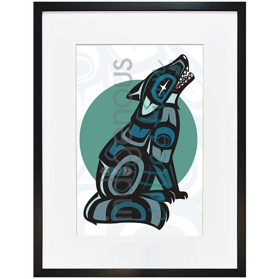 Wolf by artist Chantelle Trainor-Matties - Nisga'a/Métis. Indigenous Collection