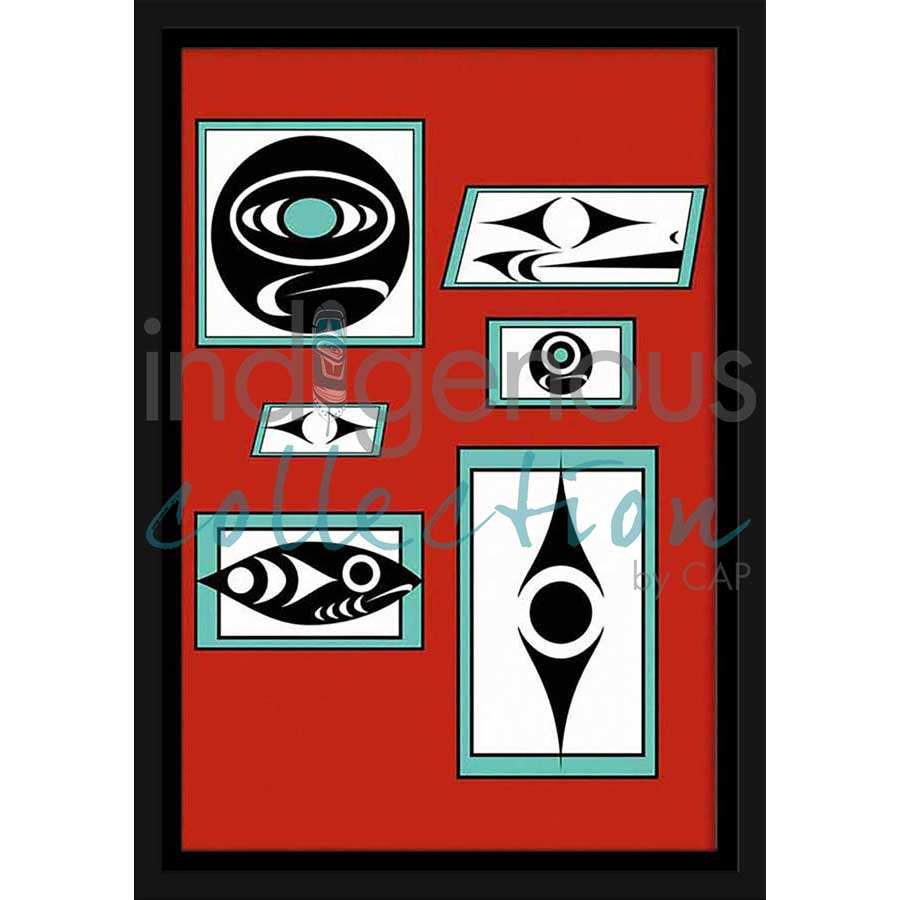 Coast Salish Mural by artist Zac George SKOKAYLEM - Tsleil-Waututh Nation. Indigenous Collection
