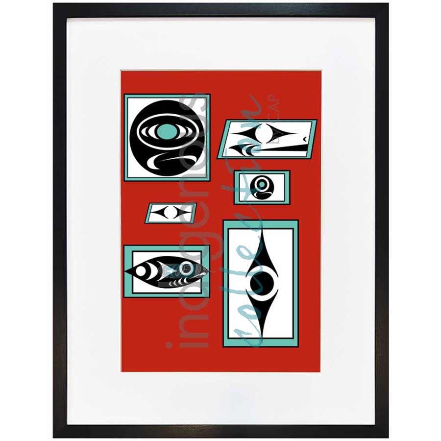 Coast Salish Mural by artist Zac George SKOKAYLEM - Tsleil-Waututh Nation. Indigenous Collection