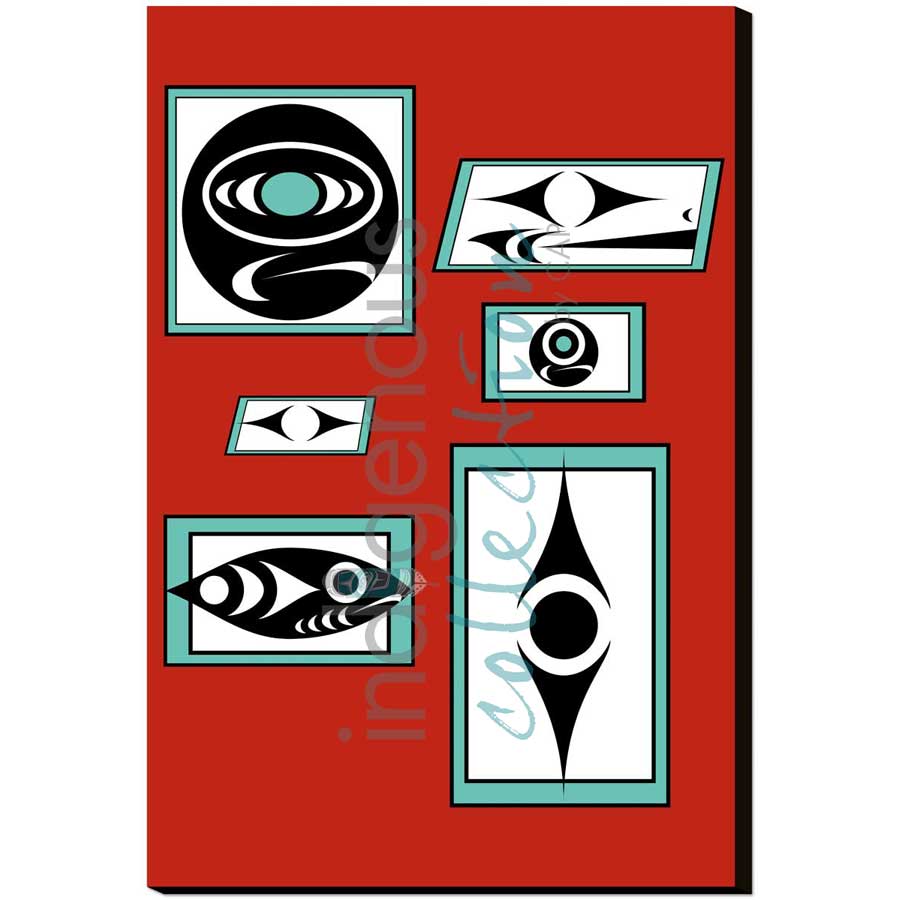 Coast Salish Mural by artist Zac George SKOKAYLEM - Tsleil-Waututh Nation. Indigenous Collection