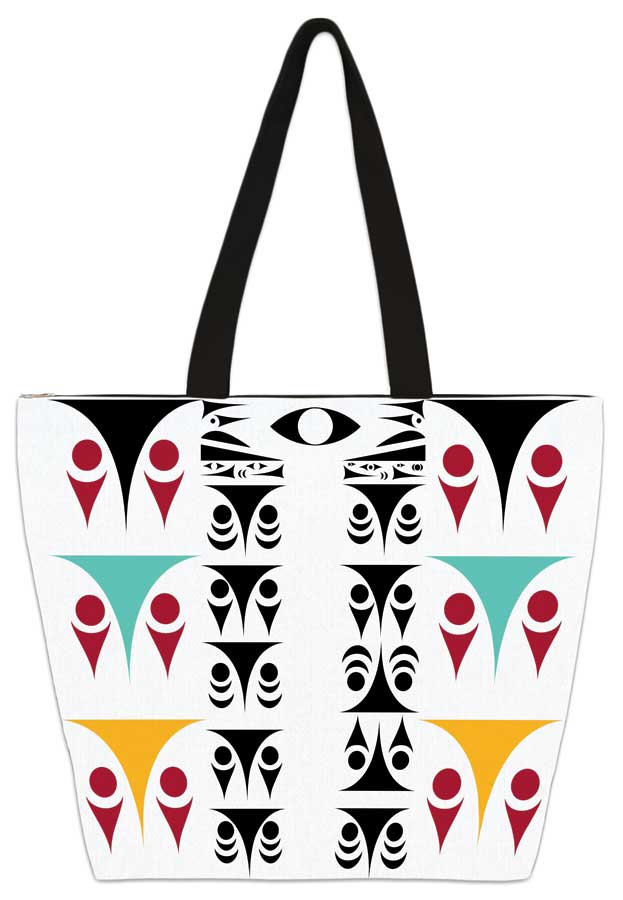 Salish Healing Journey Tote Bag by artist Zac George SKOKAYLEM