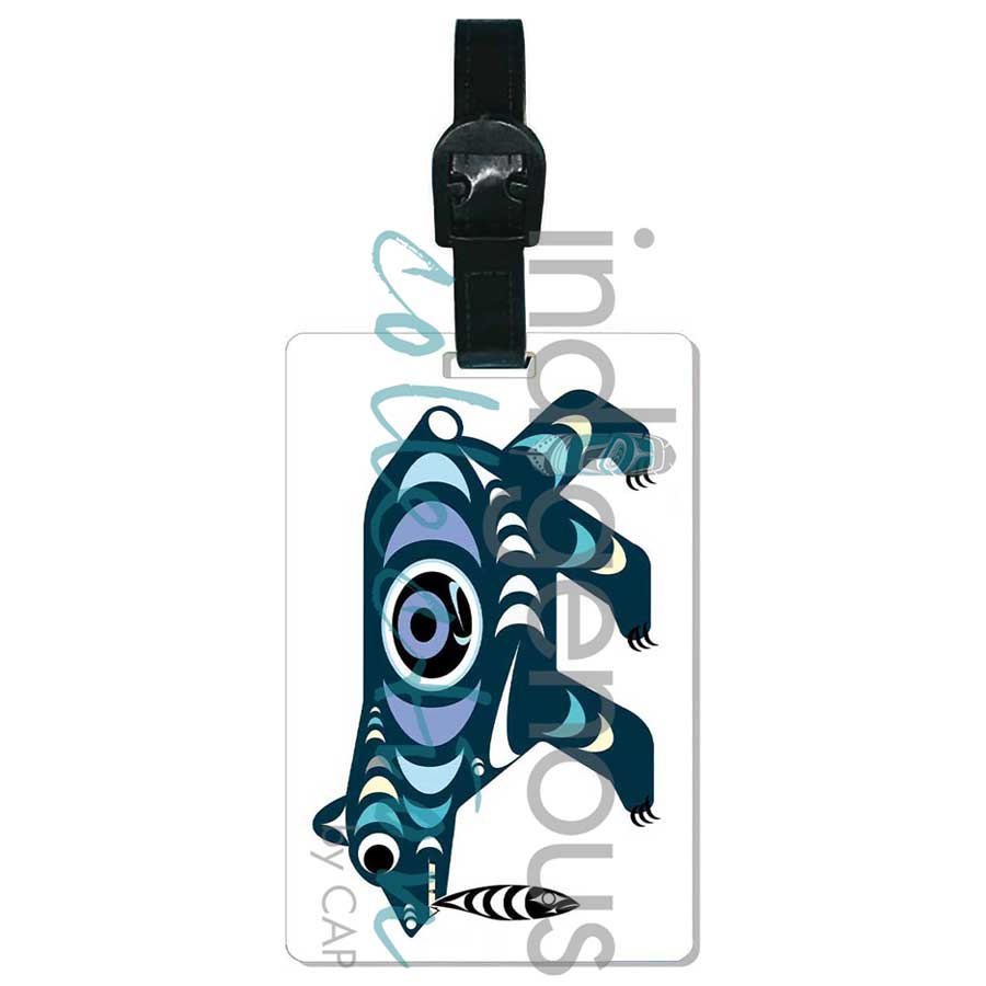 Spa ath" Luggage Tag by artist Zac George SKOKAYLEM. Indigenous Collection.