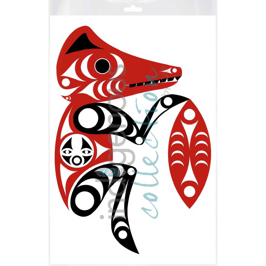 Young Wolf Feeding His People by artist Zac George SKOKAYLEM - Tsleil-Waututh Nation. Indigenous Collection