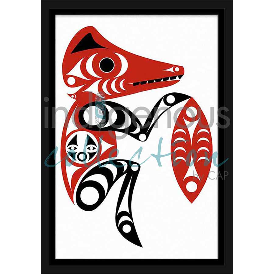 Young Wolf Feeding His People by artist Zac George SKOKAYLEM - Tsleil-Waututh Nation. Indigenous Collection