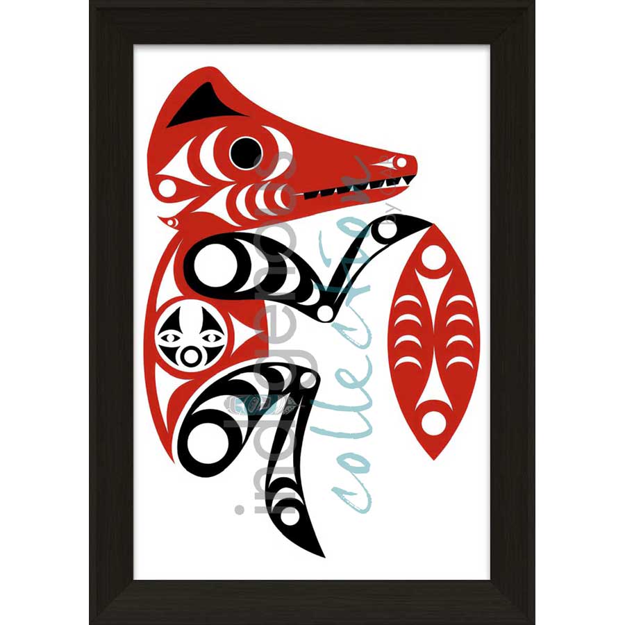 Young Wolf Feeding His People by artist Zac George SKOKAYLEM - Tsleil-Waututh Nation. Indigenous Collection