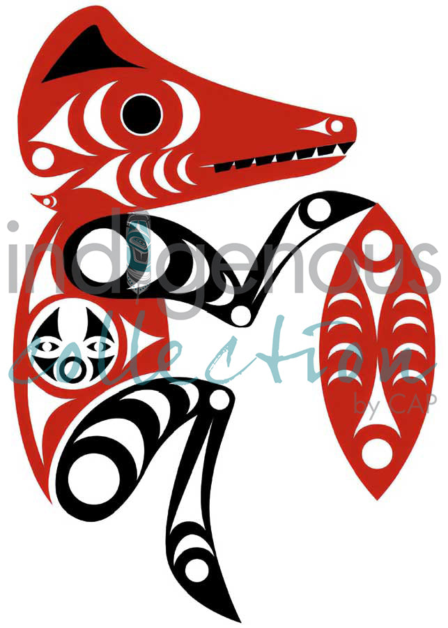 Young Wolf Feeding His People by artist Zac George SKOKAYLEM