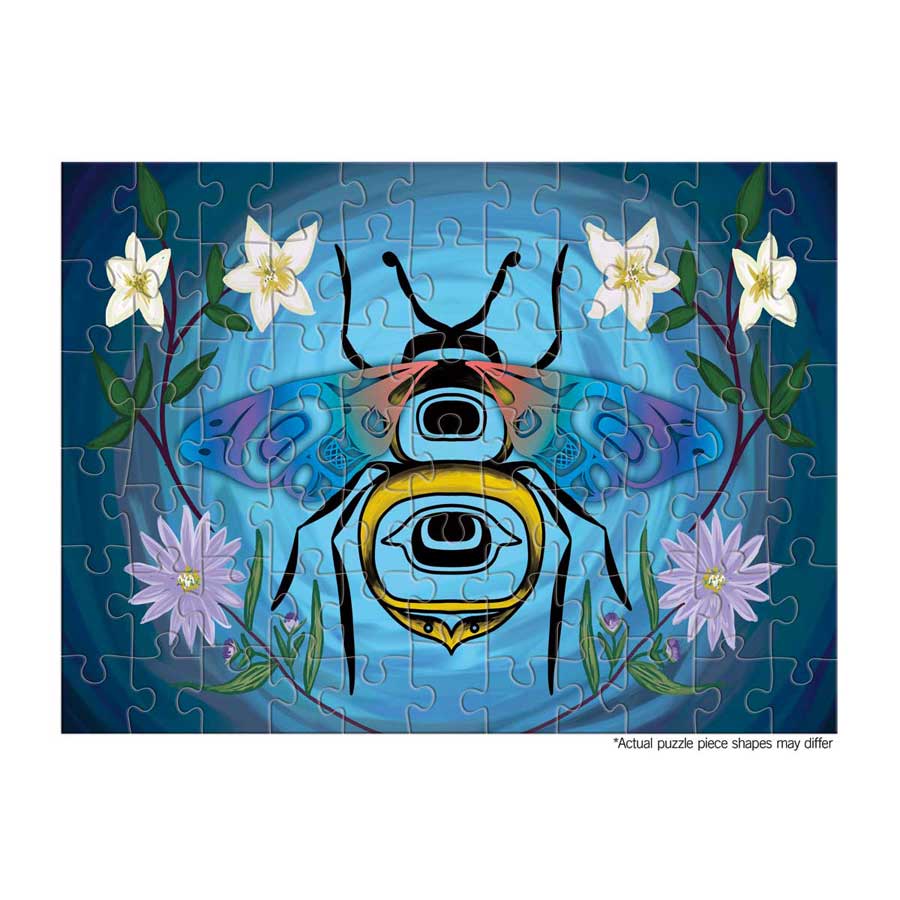 Ap (Bumblebee) Puzzle - On The Go - 72 Pcs by artist Carmen Redunante. Indigenous Collection.
