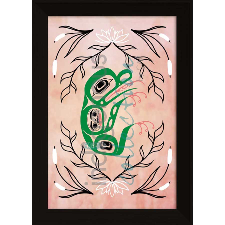 g̱anaaw̓ (Frog) by artist Carmen Redunante - Nisga'a. Indigenous Collection