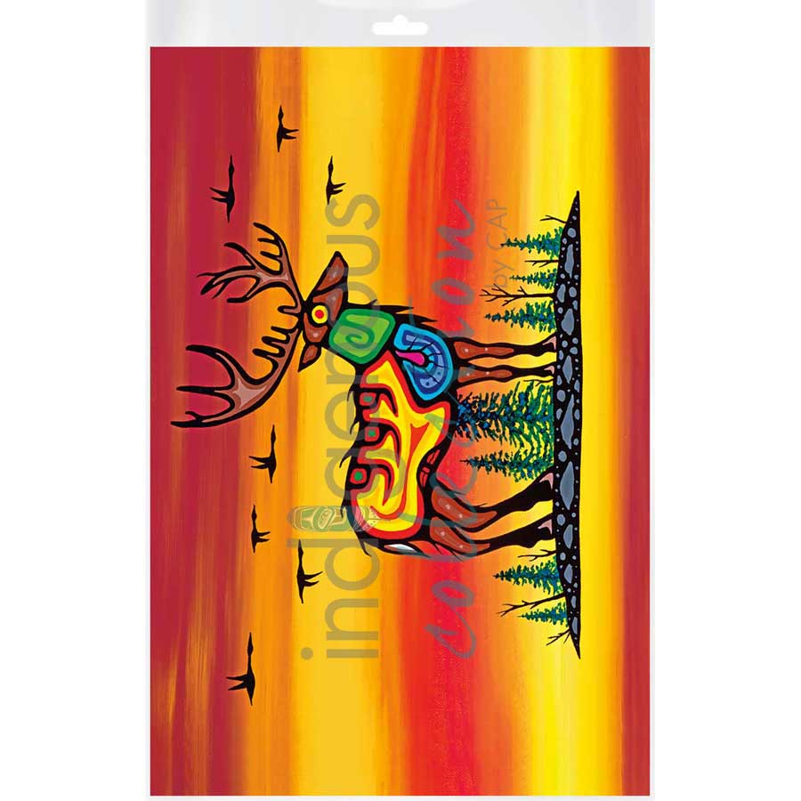 Caribou by artist Jeffrey Red George - Ojibway. Indigenous Collection