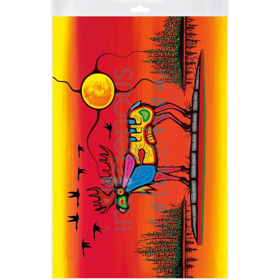 Moose by artist Jeffrey Red George - Ojibway. Indigenous Collection