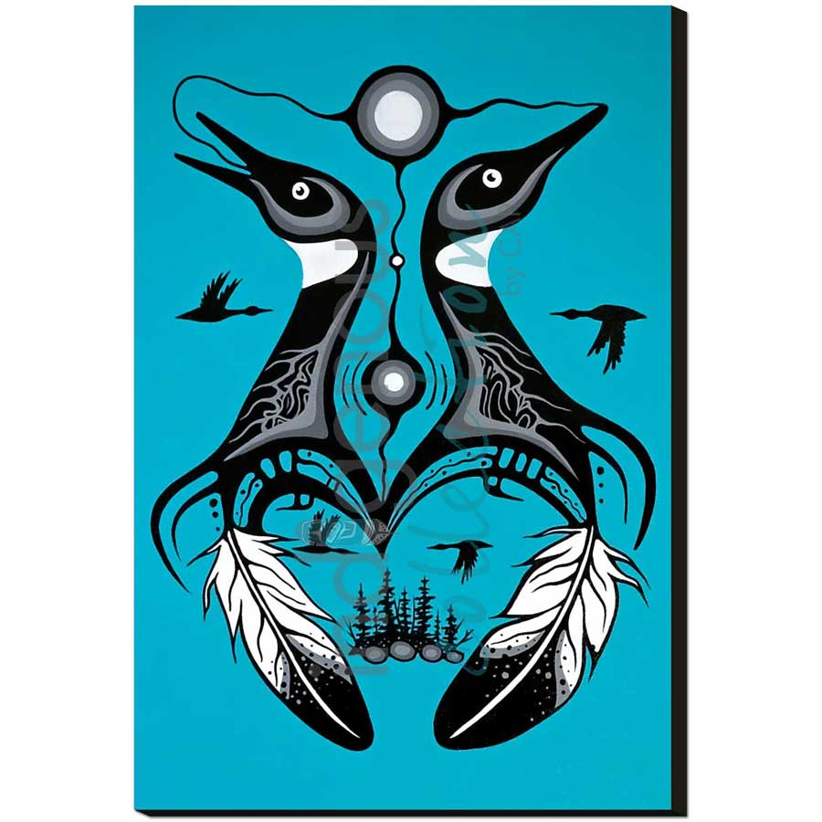 Soulmates by artist Jeffrey Red George - Ojibway. Indigenous Collection