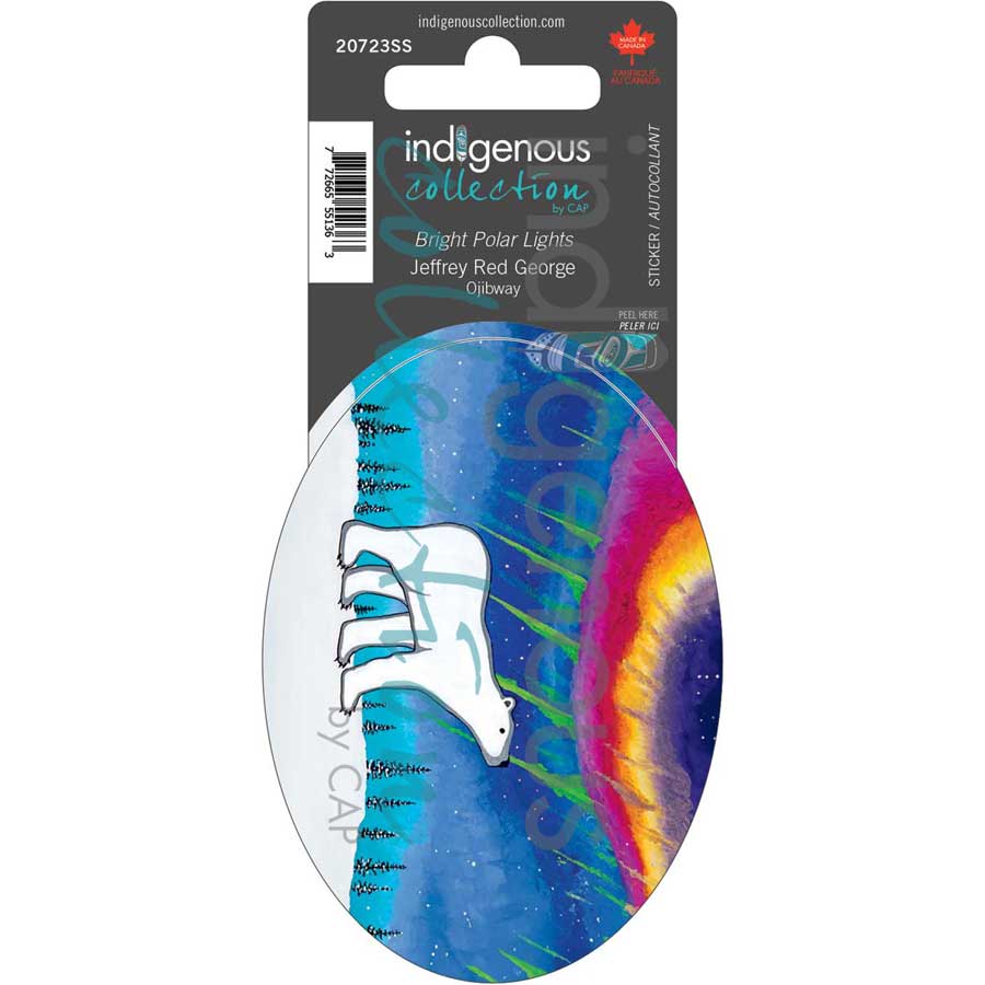 Bright Polar Nights Sticker by artist Jeffrey Red George