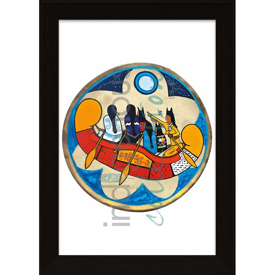 Grandfather's Sacred Teachings by artist Eva Apukjij Keewesoo - Mi'kmaq. Indigenous Collection