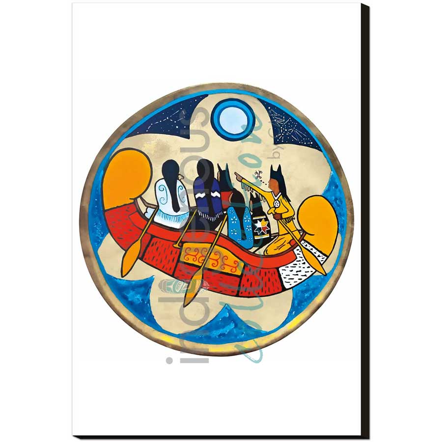 Grandfather's Sacred Teachings by artist Eva Apukjij Keewesoo - Mi'kmaq. Indigenous Collection