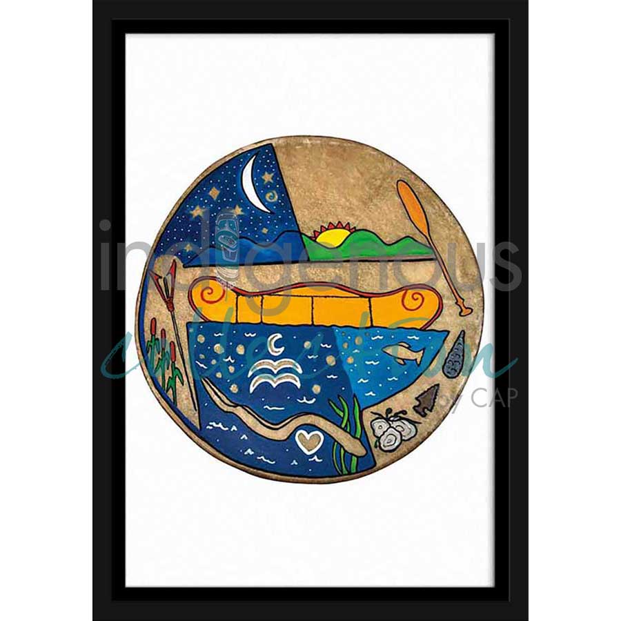 Canoe Culture by artist Eva Apukjij Keewesoo - Mi'kmaq. Indigenous Collection