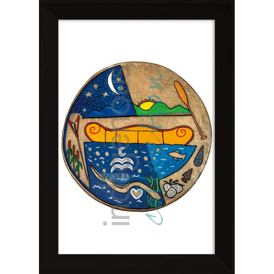 Canoe Culture by artist Eva Apukjij Keewesoo - Mi'kmaq. Indigenous Collection