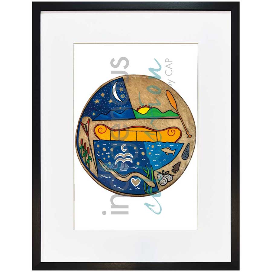 Canoe Culture by artist Eva Apukjij Keewesoo - Mi'kmaq. Indigenous Collection