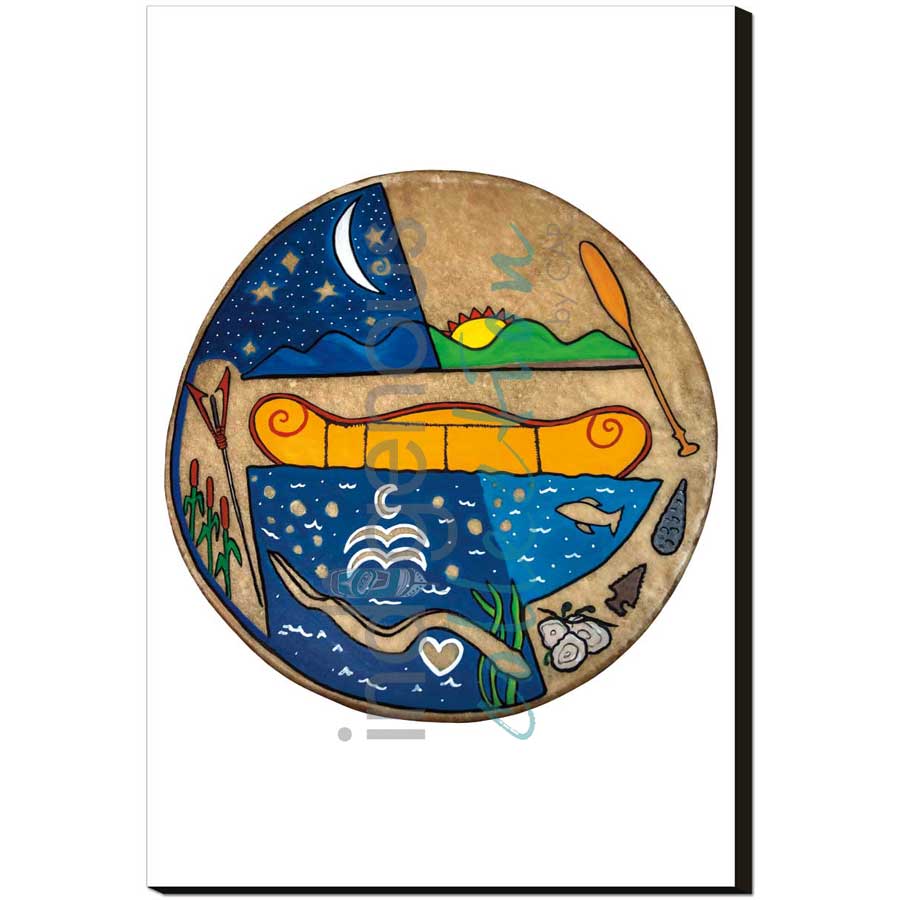Canoe Culture by artist Eva Apukjij Keewesoo - Mi'kmaq. Indigenous Collection