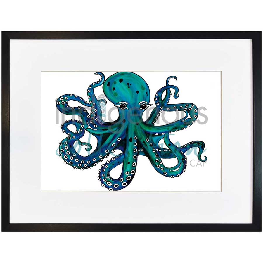 Octopus by artist Diane Levesque - Kwakwaka'wakw. Indigenous Collection