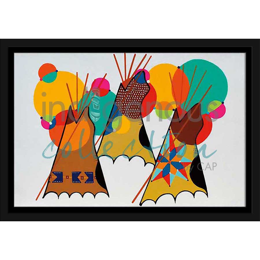 80's Powwow by artist Shana Yellow Calf - Northern Arapaho. Indigenous Collection
