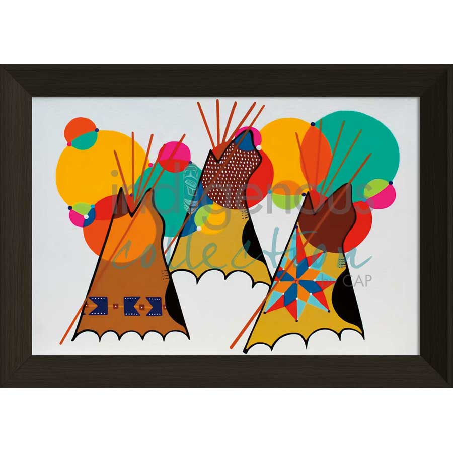 80's Powwow by artist Shana Yellow Calf - Northern Arapaho. Indigenous Collection