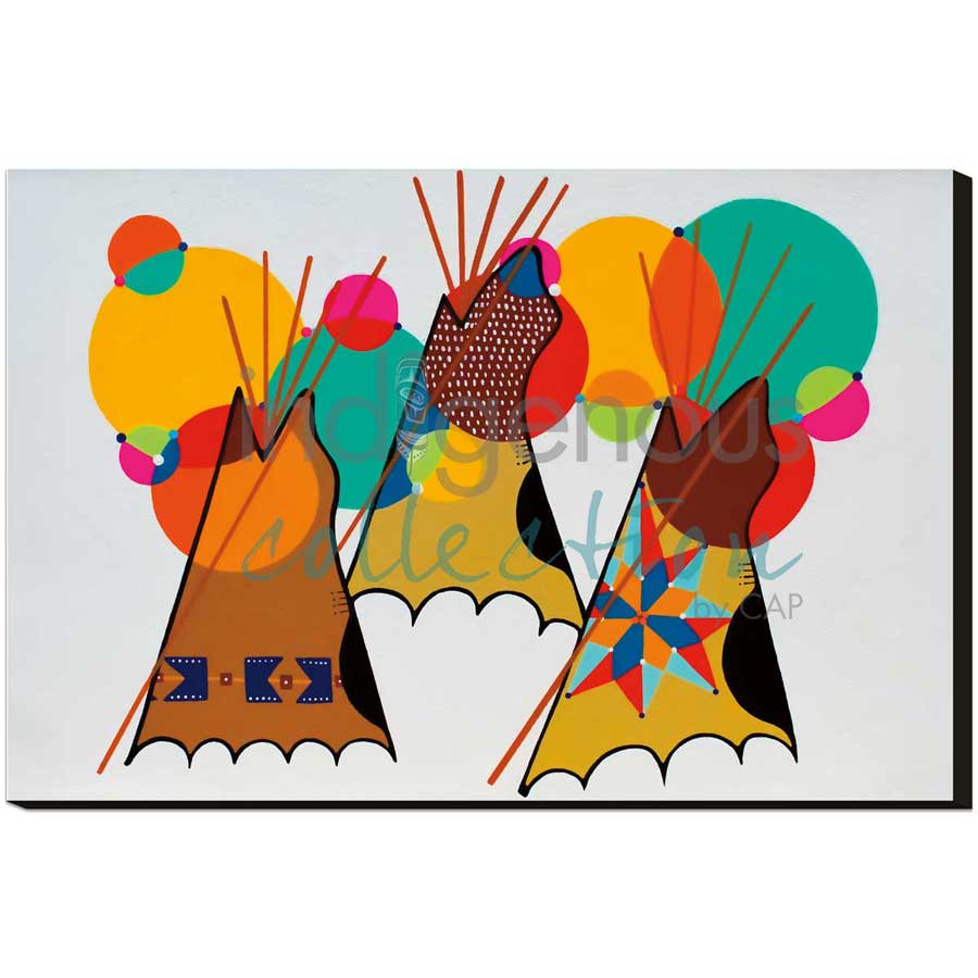 80's Powwow by artist Shana Yellow Calf - Northern Arapaho. Indigenous Collection