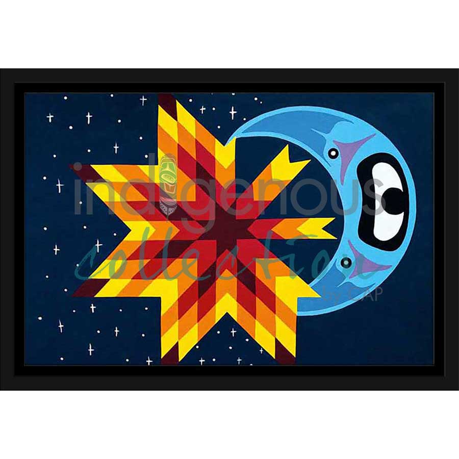 Moon Night Star by artist Shana Yellow Calf - Northern Arapaho. Indigenous Collection