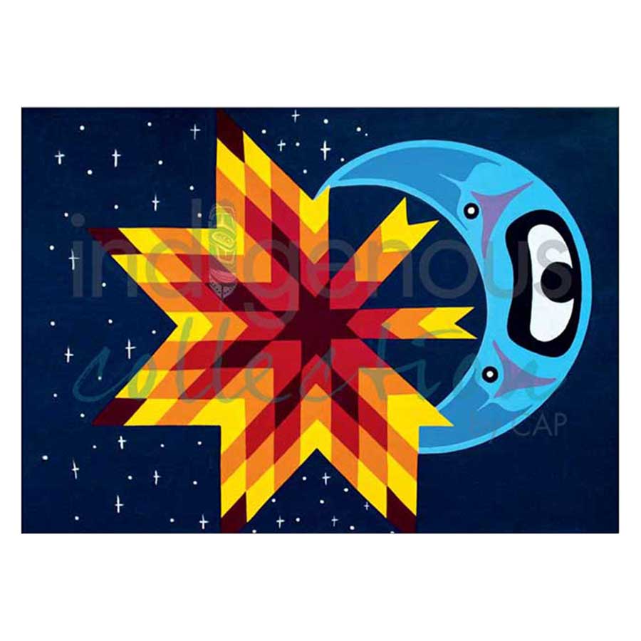 Moon Night Star Canvas Prints