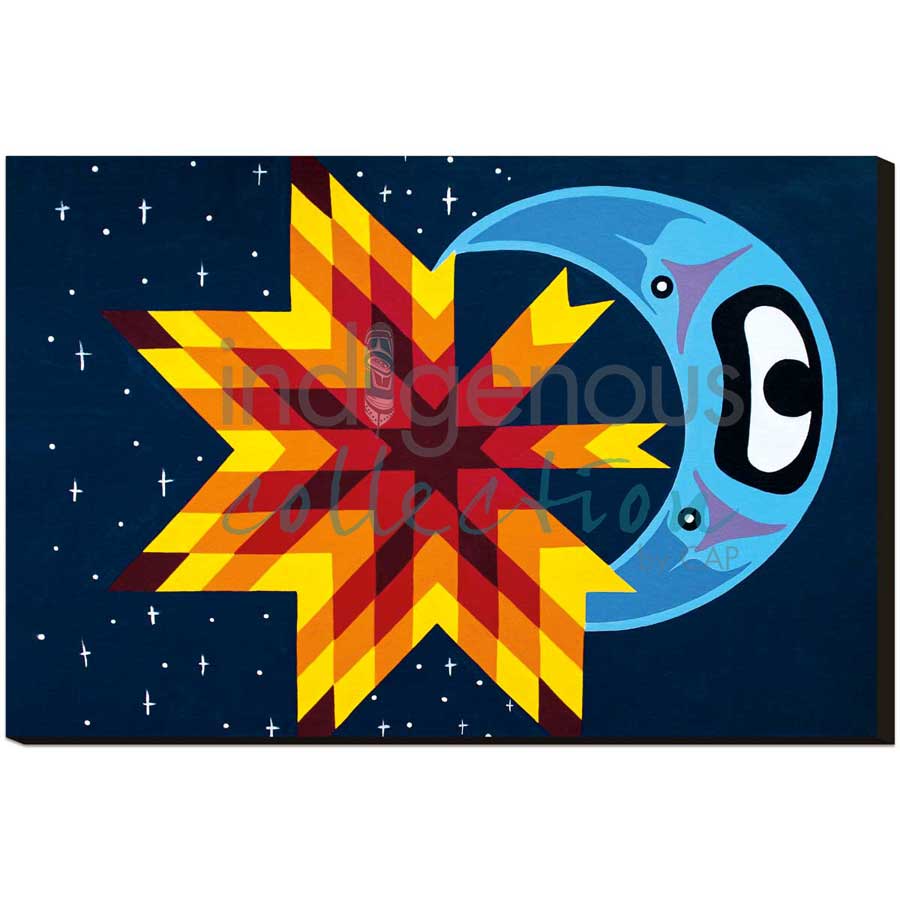 Moon Night Star by artist Shana Yellow Calf - Northern Arapaho. Indigenous Collection