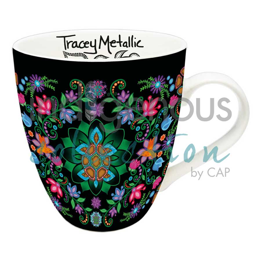 Infinity Signature Mug by artist Tracey Metallic. Indigenous Collection.