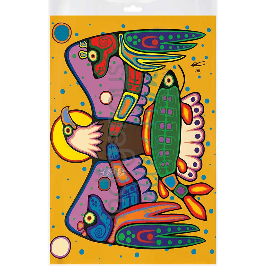 Let's Work Together by artist Jim Oskineegish - Ojibway. Indigenous Collection