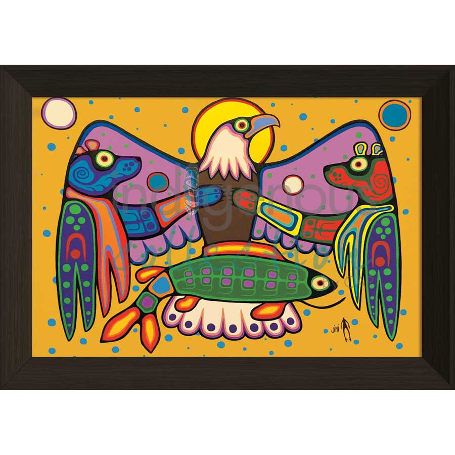 Let's Work Together by artist Jim Oskineegish - Ojibway. Indigenous Collection