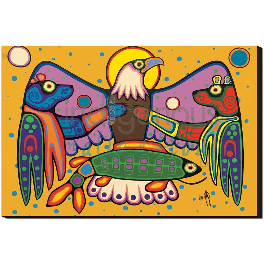 Let's Work Together by artist Jim Oskineegish - Ojibway. Indigenous Collection