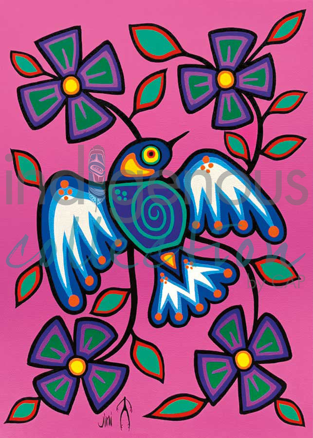 Blue Bird by artist Jim Oskineegish