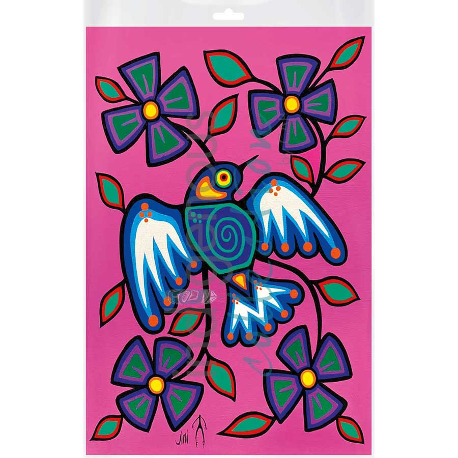 Blue Bird by artist Jim Oskineegish - Ojibway. Indigenous Collection
