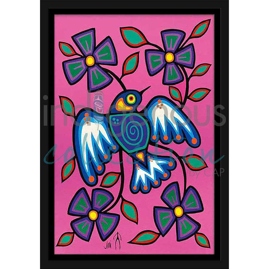 Blue Bird by artist Jim Oskineegish - Ojibway. Indigenous Collection