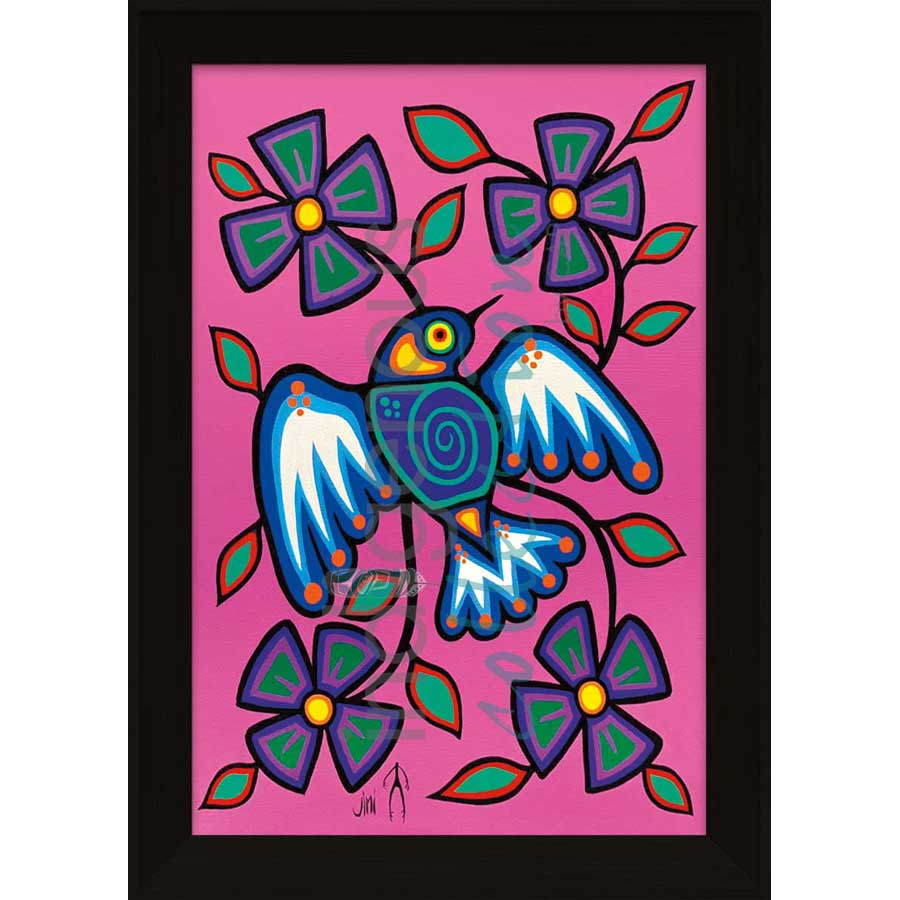 Blue Bird by artist Jim Oskineegish - Ojibway. Indigenous Collection