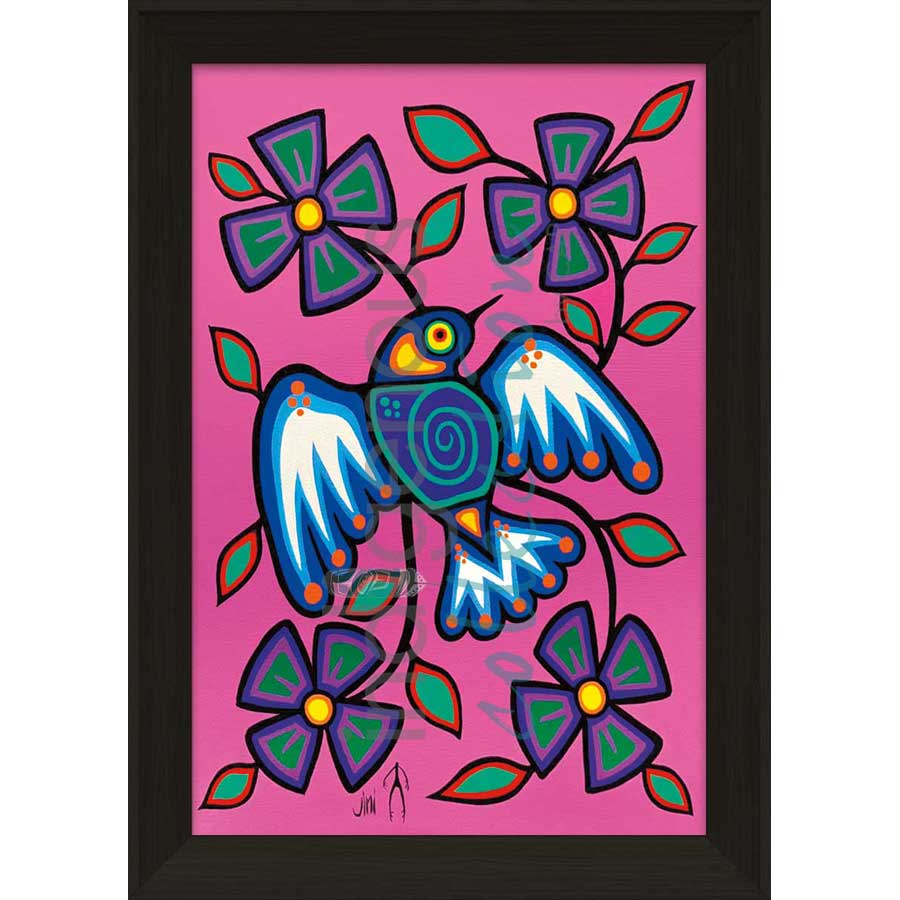 Blue Bird by artist Jim Oskineegish - Ojibway. Indigenous Collection