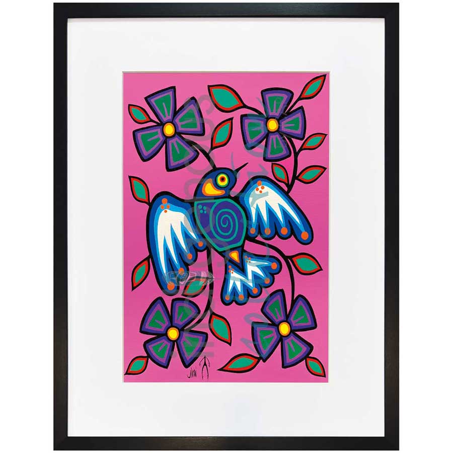 Blue Bird by artist Jim Oskineegish - Ojibway. Indigenous Collection