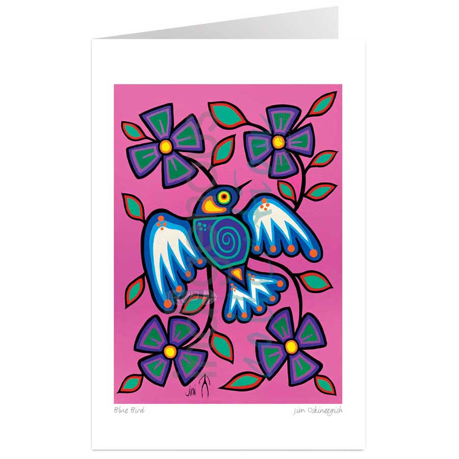 Blue Bird by artist Jim Oskineegish