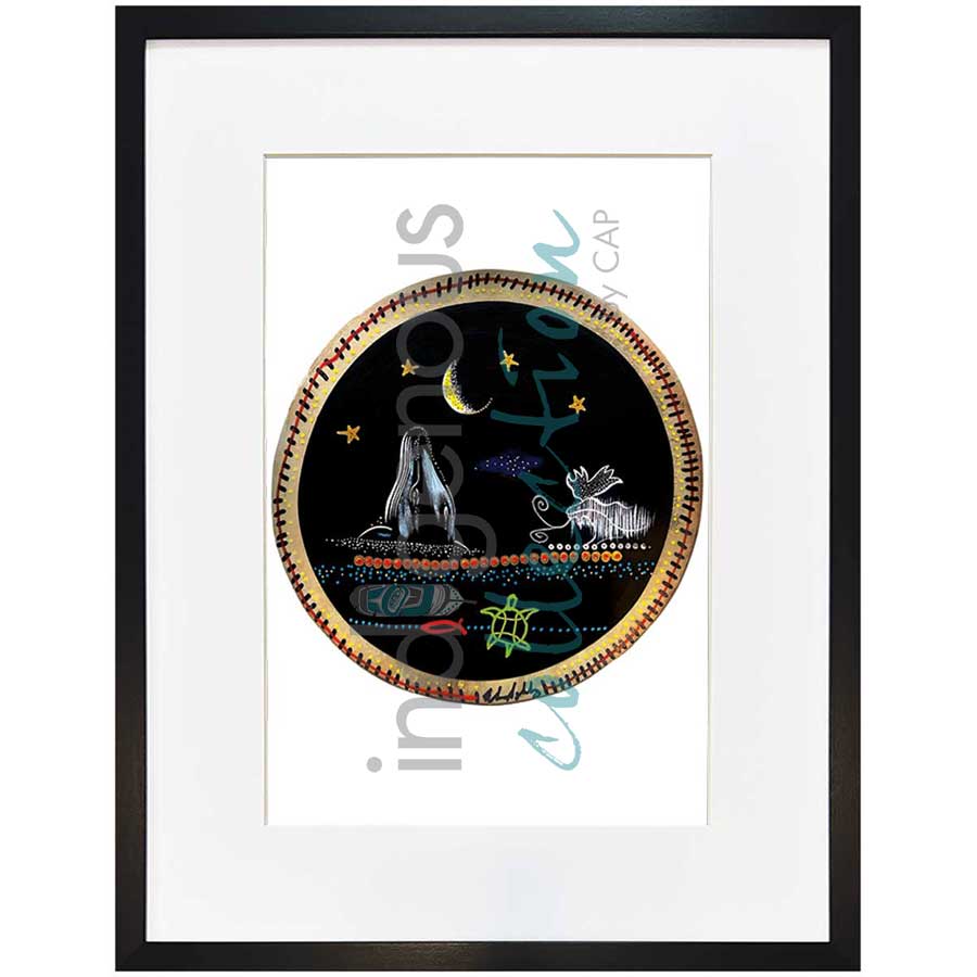 Midnight Sky Spirits by artist Alan Syliboy - Mi'kmaq. Indigenous Collection
