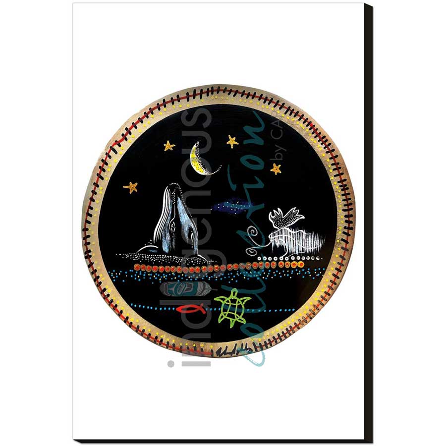 Midnight Sky Spirits by artist Alan Syliboy - Mi'kmaq. Indigenous Collection