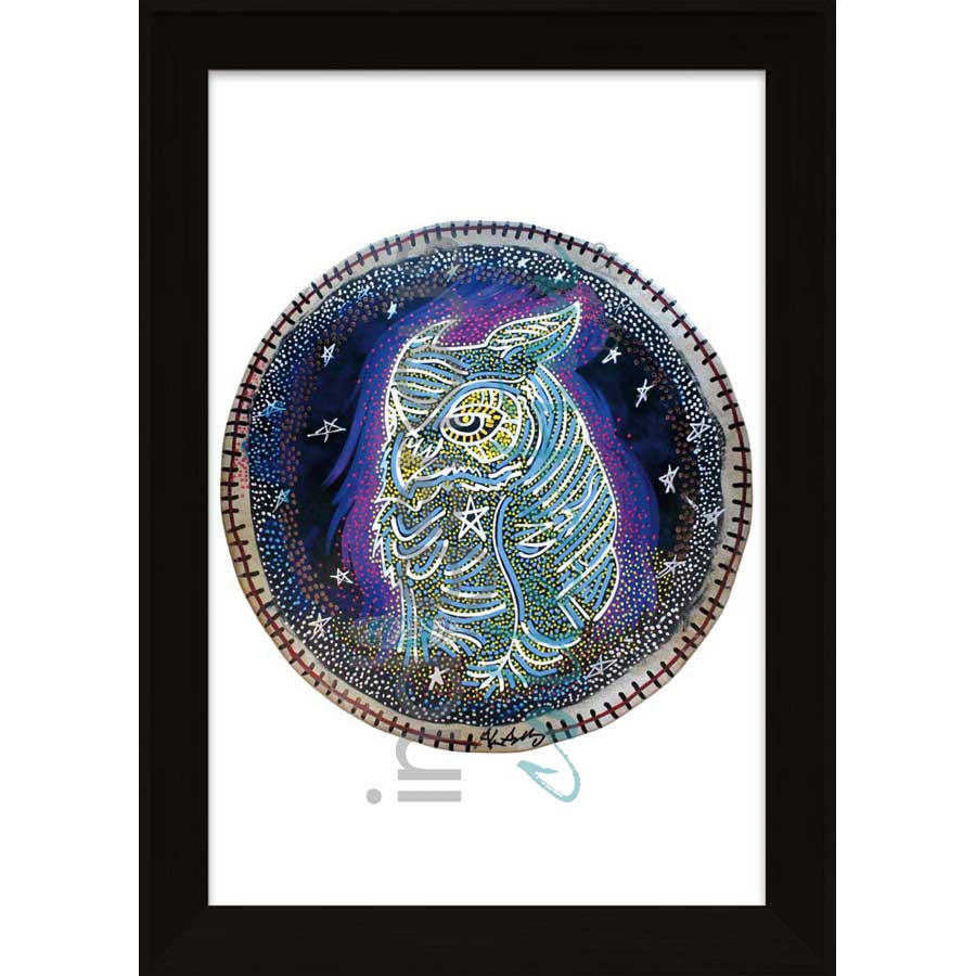 The Owl by artist Alan Syliboy - Mi'kmaq. Indigenous Collection