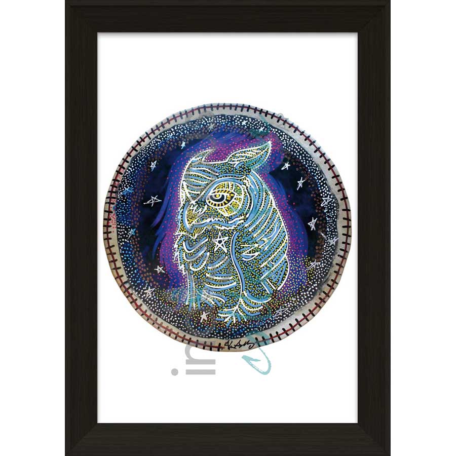 The Owl by artist Alan Syliboy - Mi'kmaq. Indigenous Collection