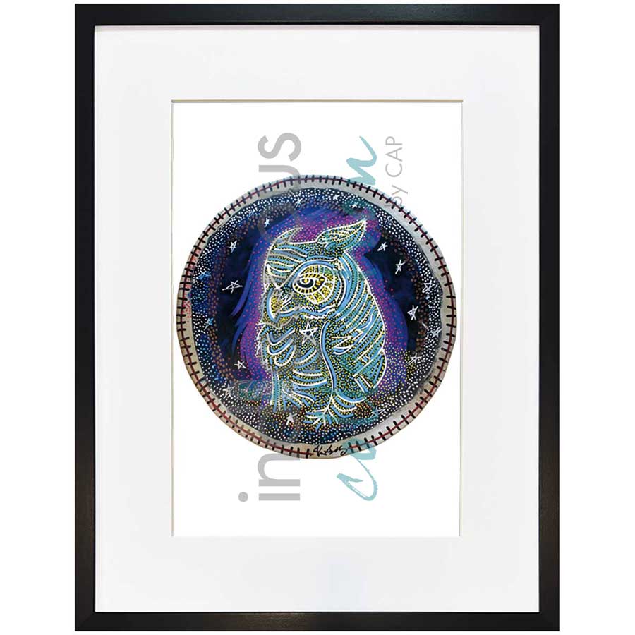 The Owl by artist Alan Syliboy - Mi'kmaq. Indigenous Collection