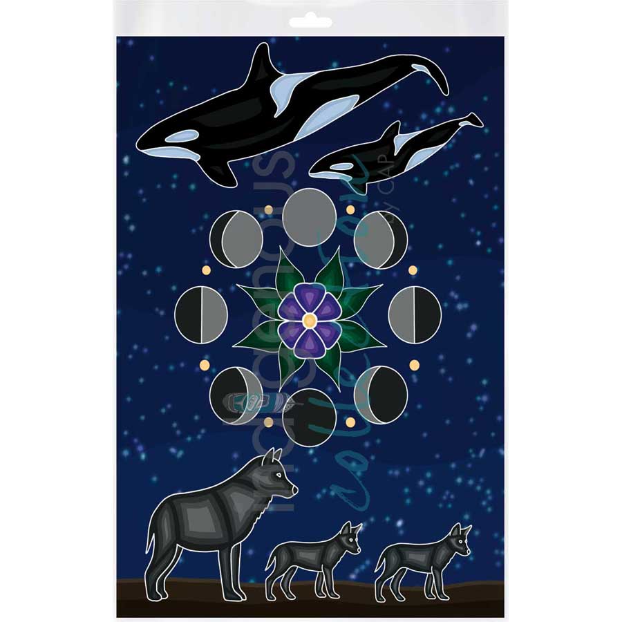 The Whale, the Wolf, and the Moon by artist Marissa Indoe - Anishinaabe. Indigenous Collection