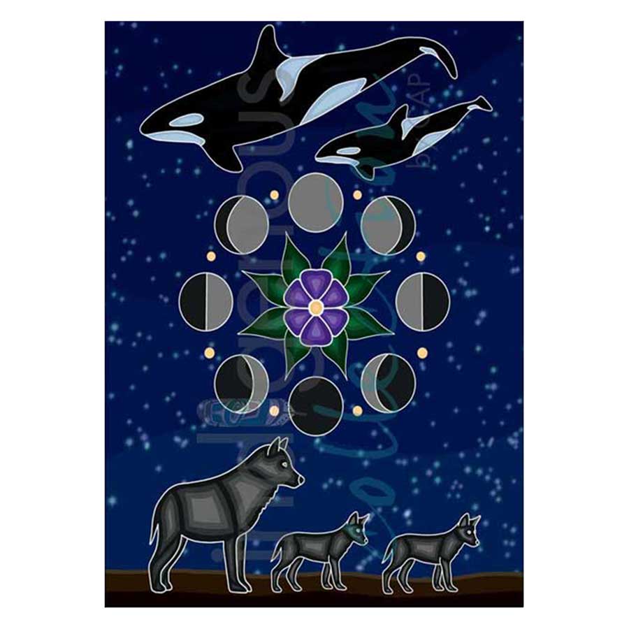 The Whale, the Wolf, and the Moon Canvas Prints